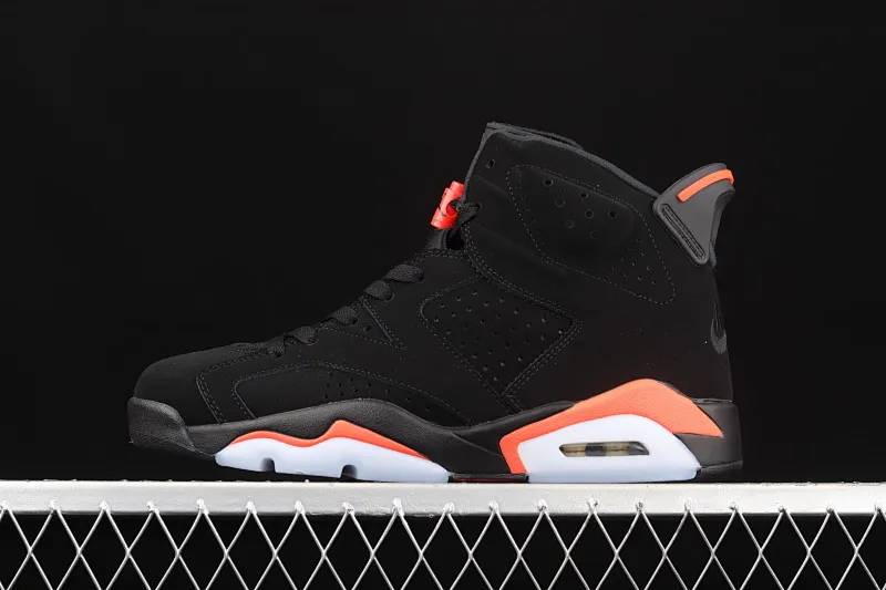 All categories Air Jordan Jordan series basketball shoes Air Jordan 6 G version Air Jordan 6 Infrared AJ6 black red Joe 6 black infrared 3M reflective basketball men's shoes 384664-060